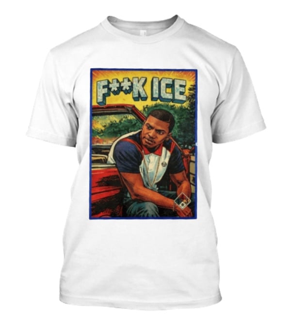 F**K ICE Tyler The Creator Style Graphic With Car And Cards T-Shirt