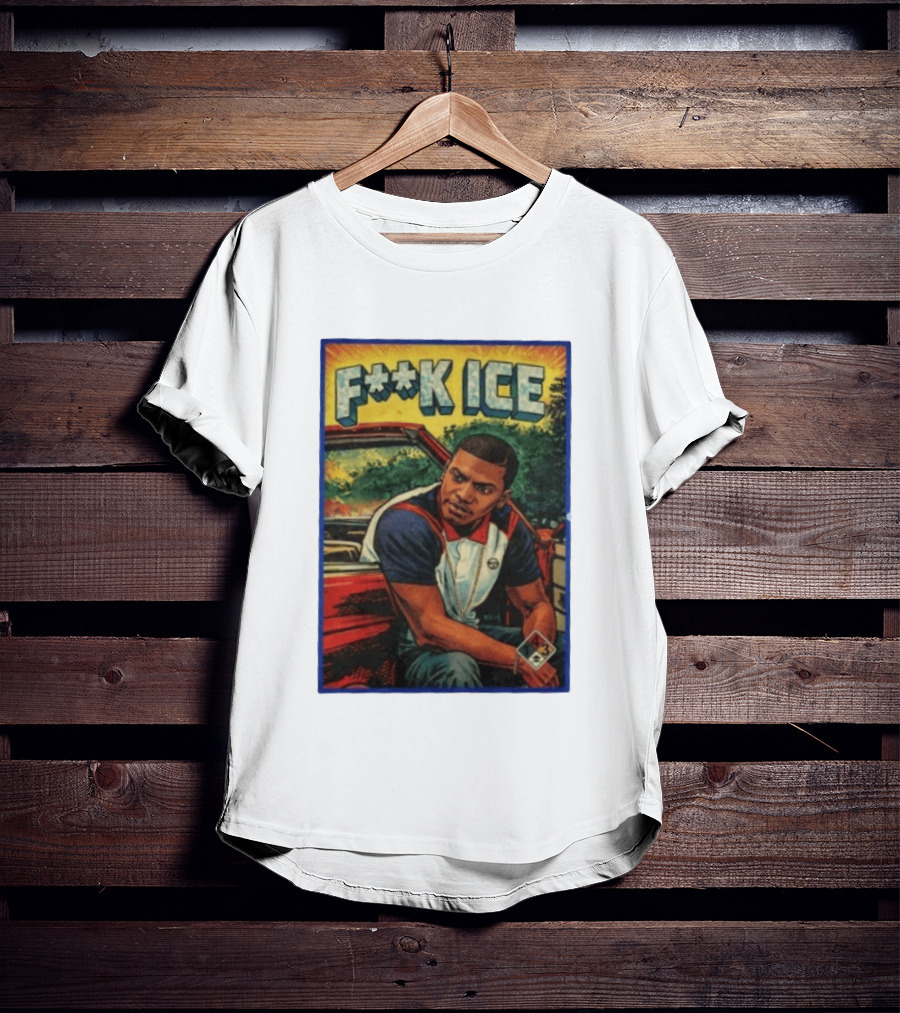 F**K ICE Tyler The Creator Style Graphic With Car And Cards T-Shirt