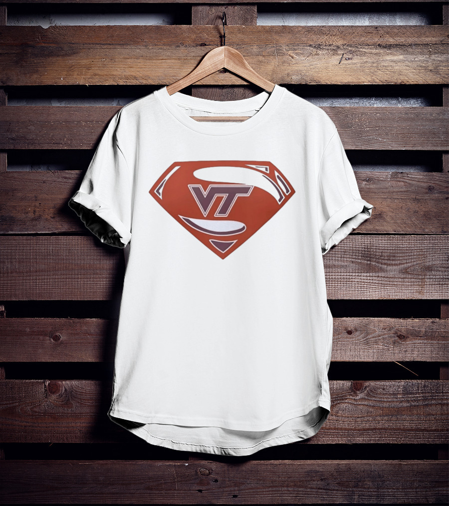 Virginia Tech Hokies VT Superman College Sports T-Shirt