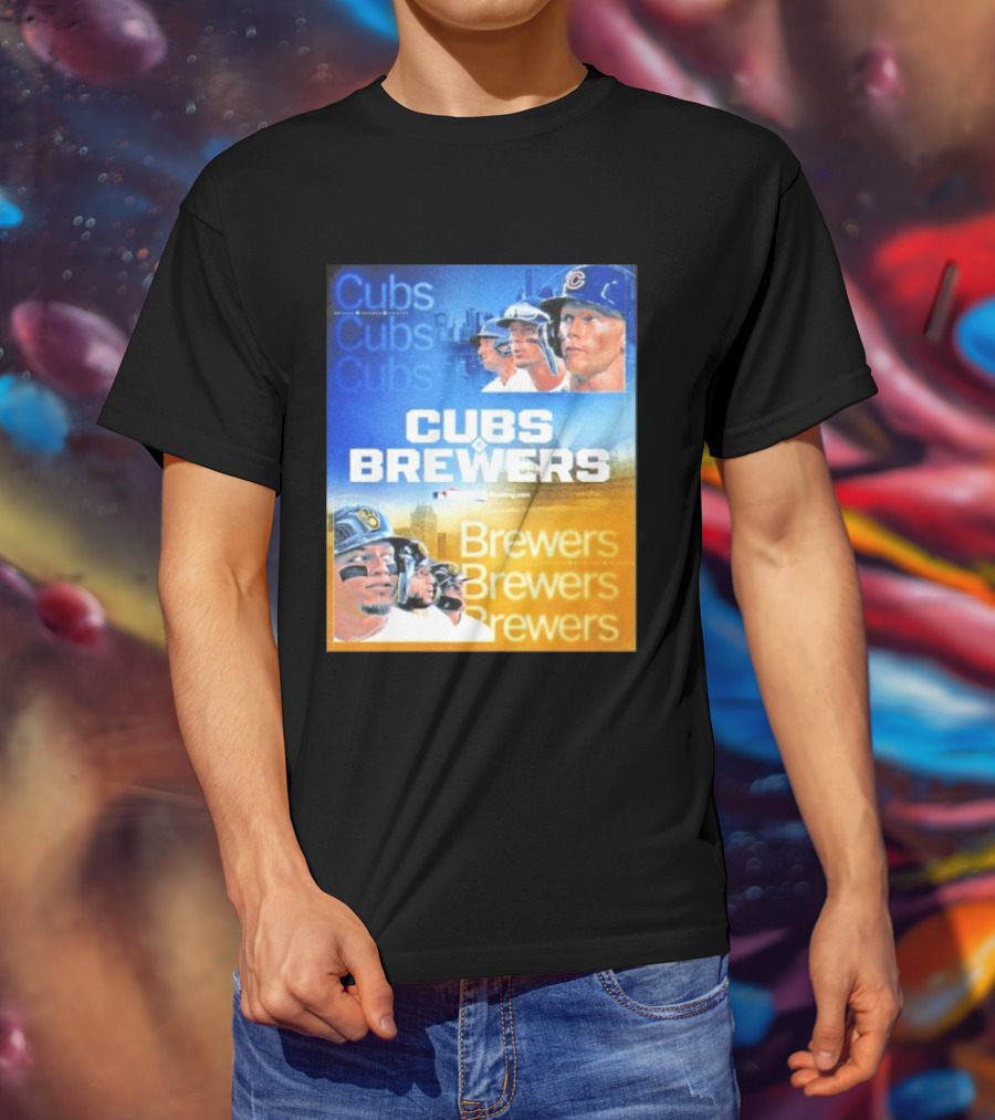 Chicago Cubs Brewers MLB Rivalry Matchup Highlights T-Shirt