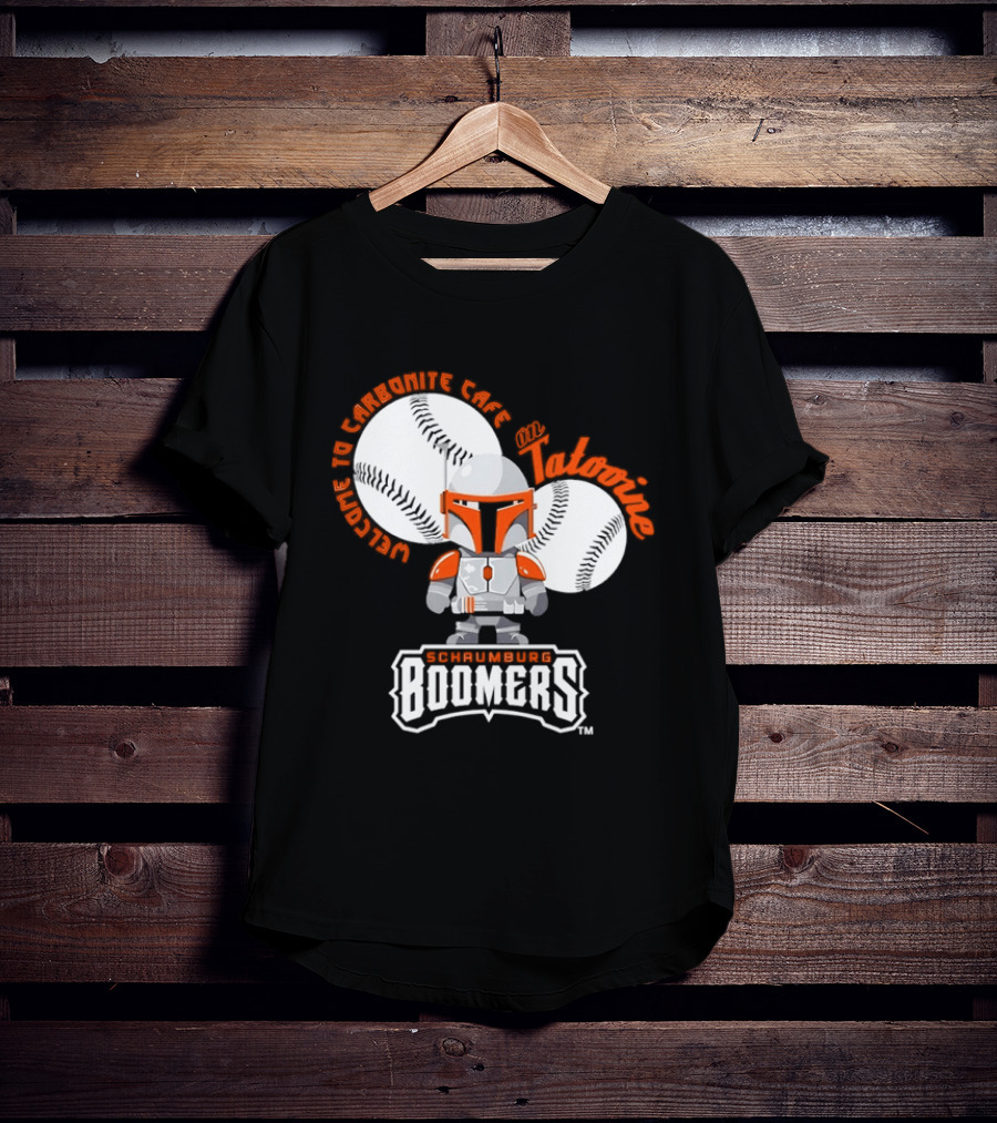 Schaumburg Boomers Welcome To Carbonite Café With Baseball And Armor T-Shirt