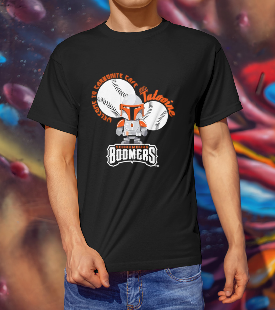 Schaumburg Boomers Welcome To Carbonite Café With Baseball And Armor T-Shirt