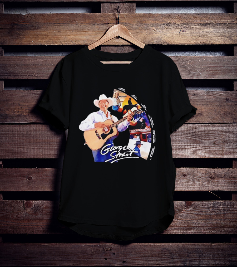 George Strait Country Music Legend Hits Amarillo By Morning Troubadour Broken Spoke Classic Songs T-Shirt