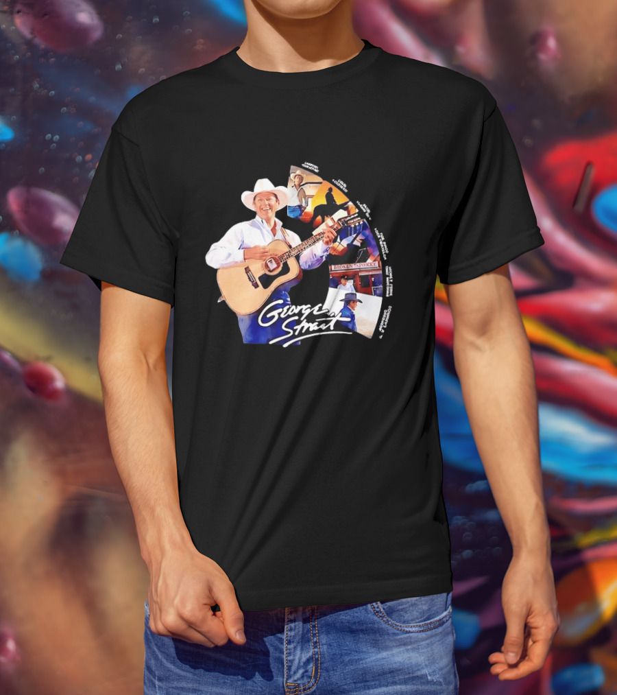 George Strait Country Music Legend Hits Amarillo By Morning Troubadour Broken Spoke Classic Songs T-Shirt