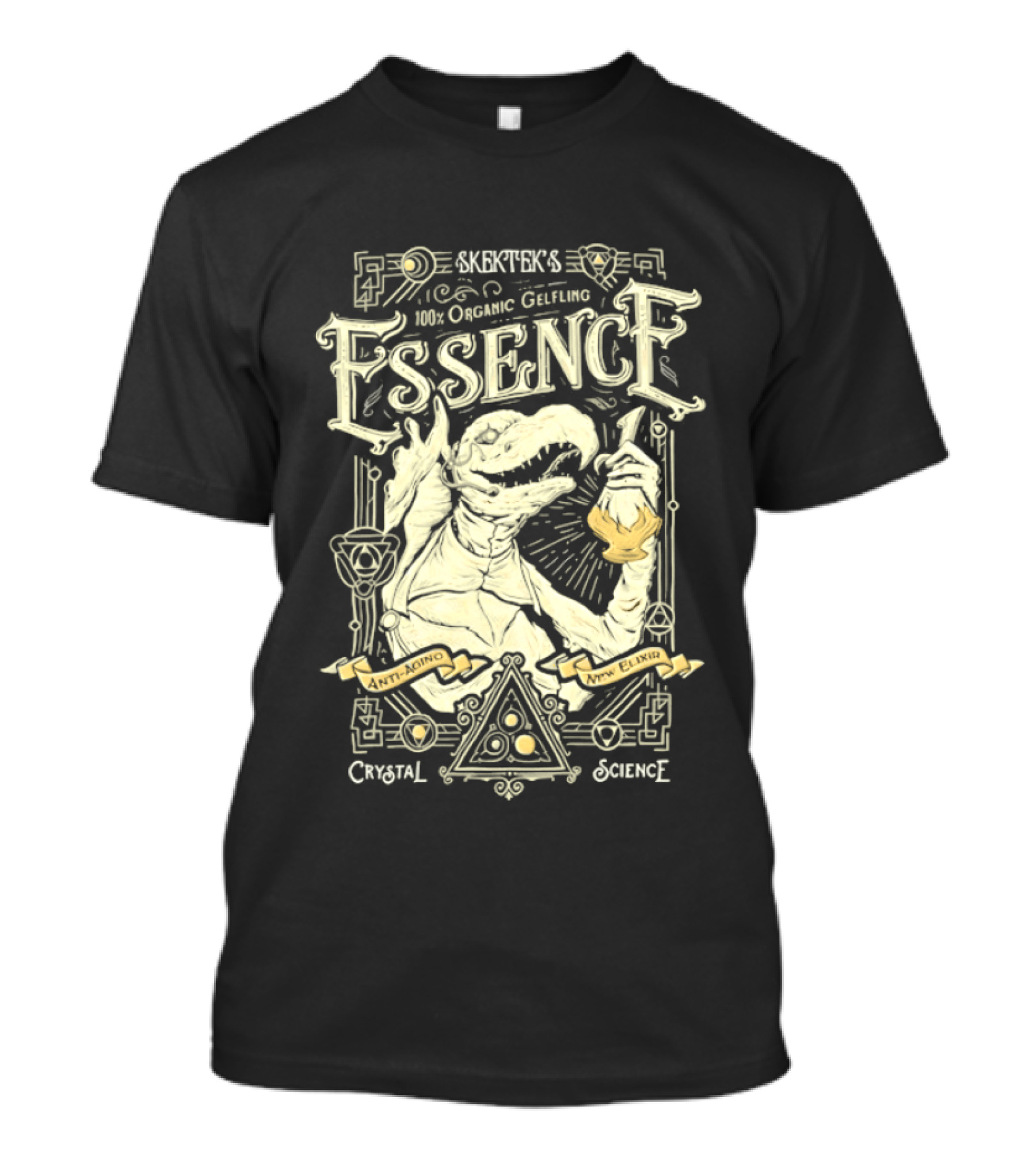 SkekTek's 100 Percent Organic Gelfling Essence Anti Aging New Elixir Crystal Science T-Shirt