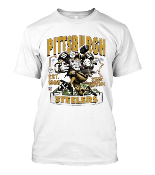 Pittsburgh Steelers Est 1933 NFL Steel Curtain 99 Football T-Shirt