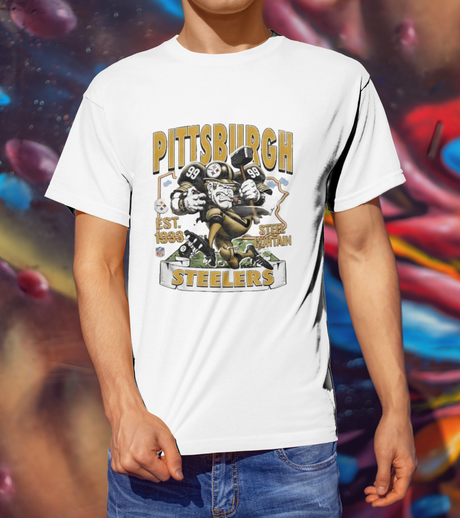 Pittsburgh Steelers Est 1933 NFL Steel Curtain 99 Football T-Shirt