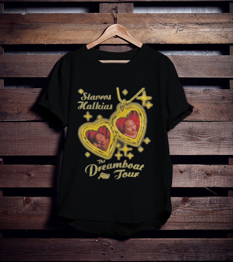 Stavros Halkias The Dreamboat Tour Heart Locket Necklace Stars T-Shirt