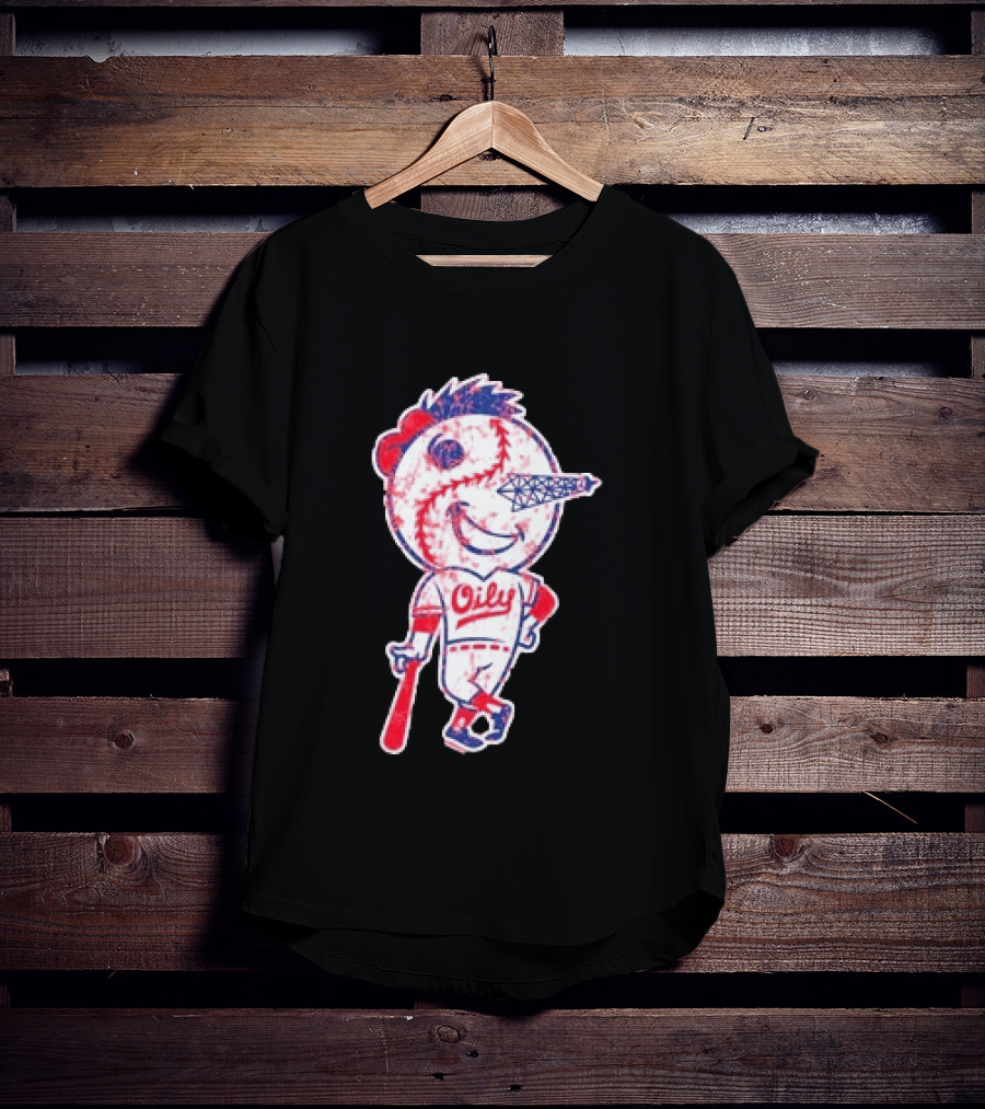 Tulsa Drillers Oily Distressed Baseball T-Shirt
