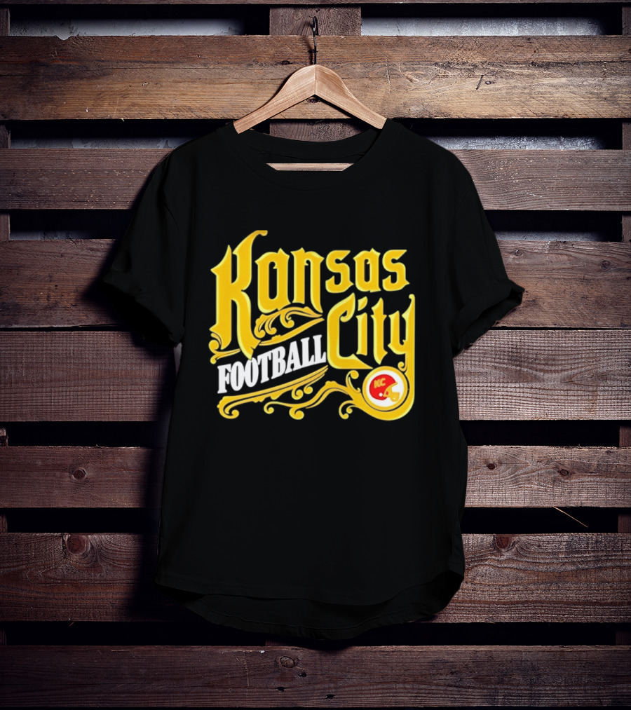 Kansas City Football City KC Chiefs Helmet T-Shirt
