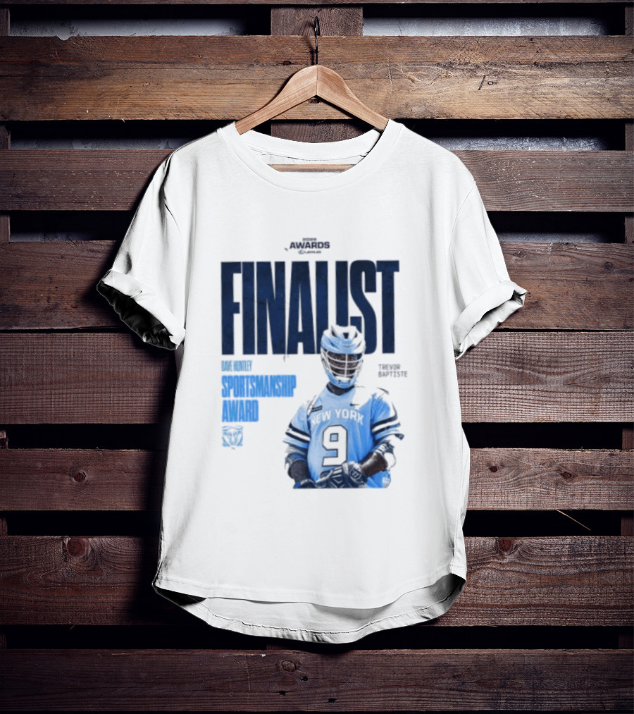 Trevor Baptiste NY Atlas 2026 Dave Huntley Sportsmanship Award Finalist New York Sports Team Number 9 T-Shirt