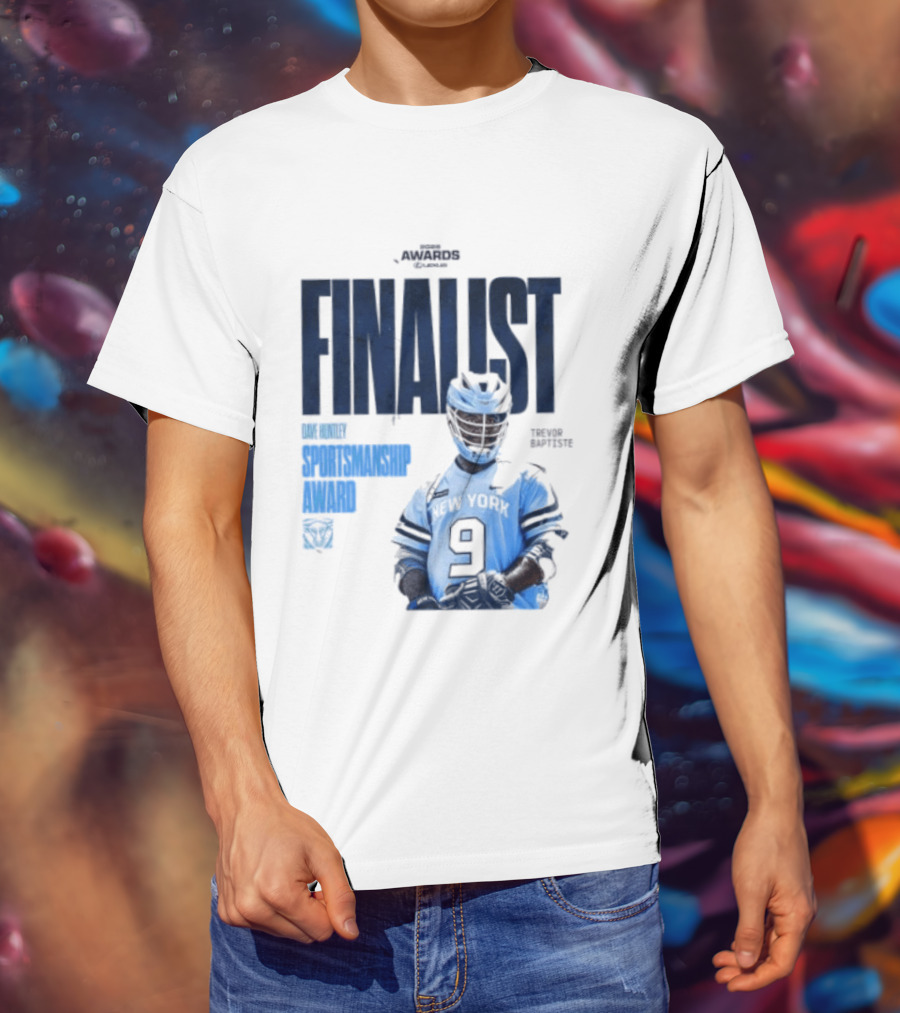 Trevor Baptiste NY Atlas 2026 Dave Huntley Sportsmanship Award Finalist New York Sports Team Number 9 T-Shirt