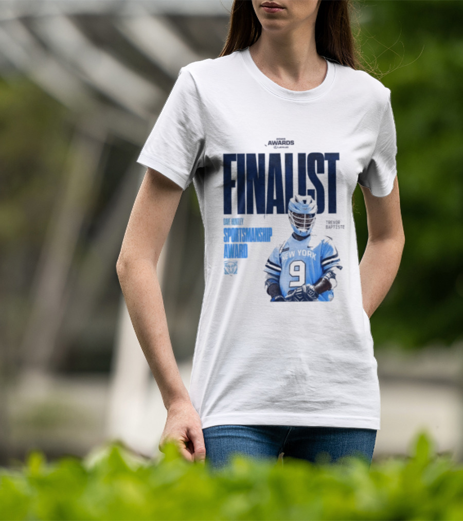 Trevor Baptiste NY Atlas 2026 Dave Huntley Sportsmanship Award Finalist New York Sports Team Number 9 T-Shirt