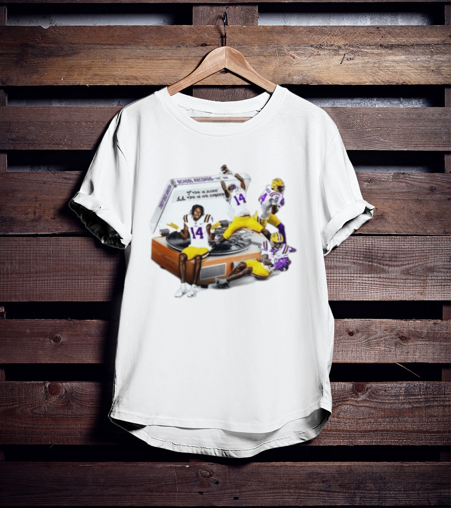 LSU Football Trey'Dez Green Touchdowns School Records Collage T-Shirt