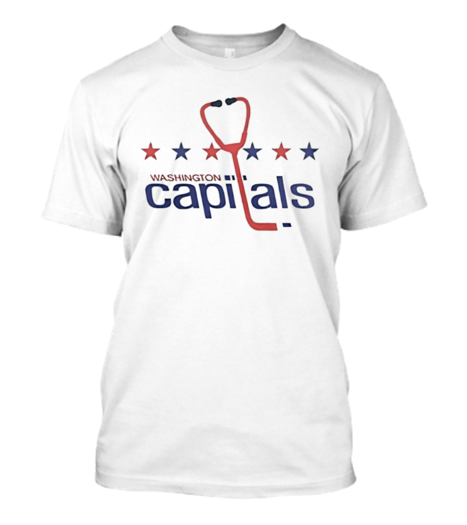 Washington Capitals Stethoscope Medical Five Stars Team T-Shirt