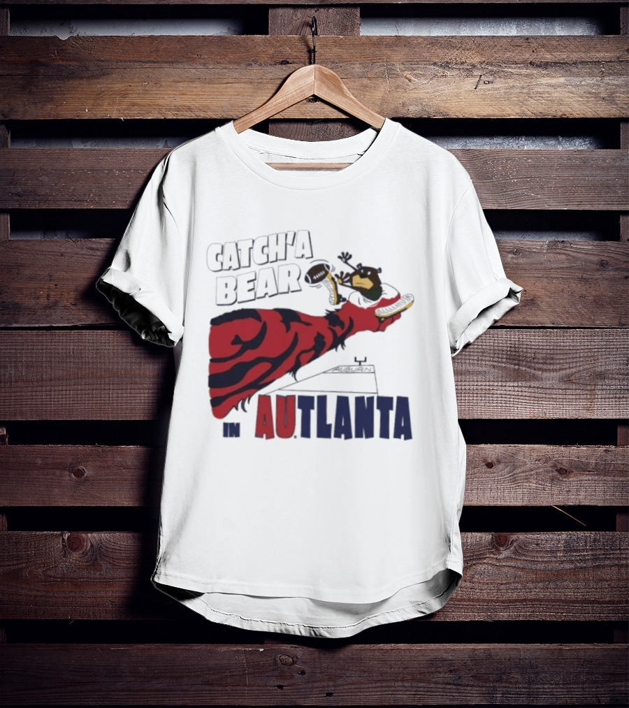 Catch'a Bear Auburn Tigers Vs Baylor Bears AUTlanta Tiger Stripe Football T-Shirt