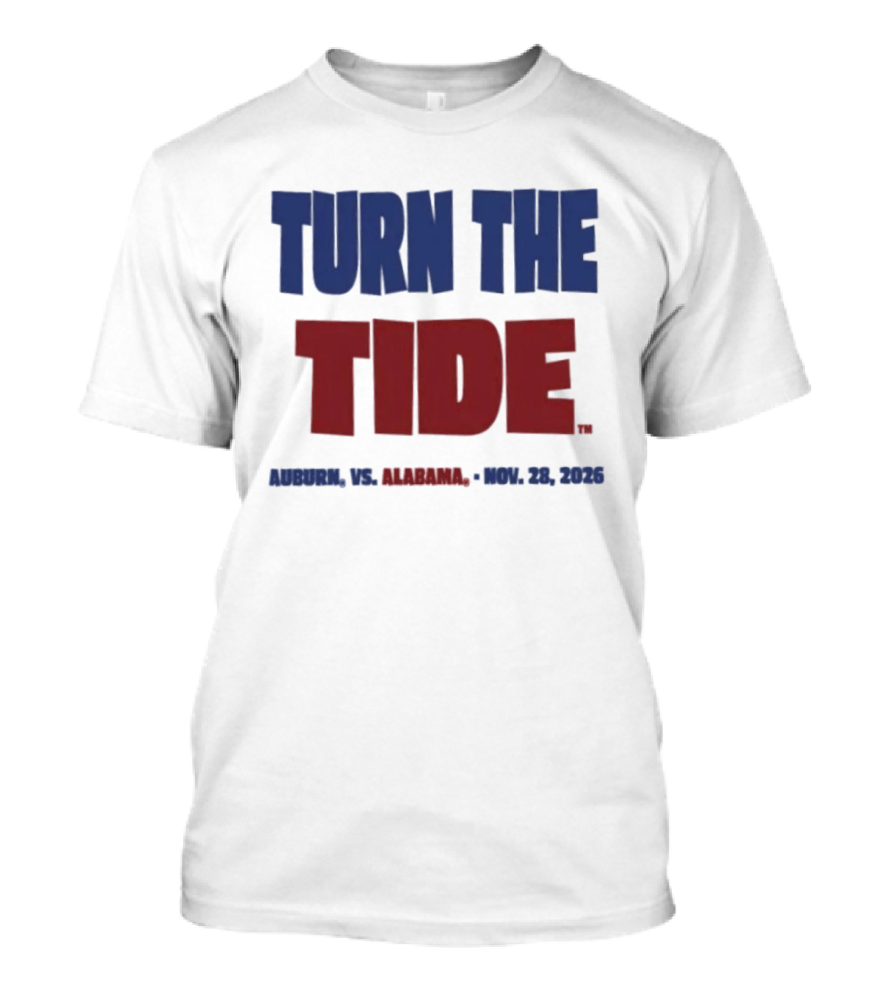Auburn Vs Alabama Turn The Tide Nov 28 2026 T-Shirt