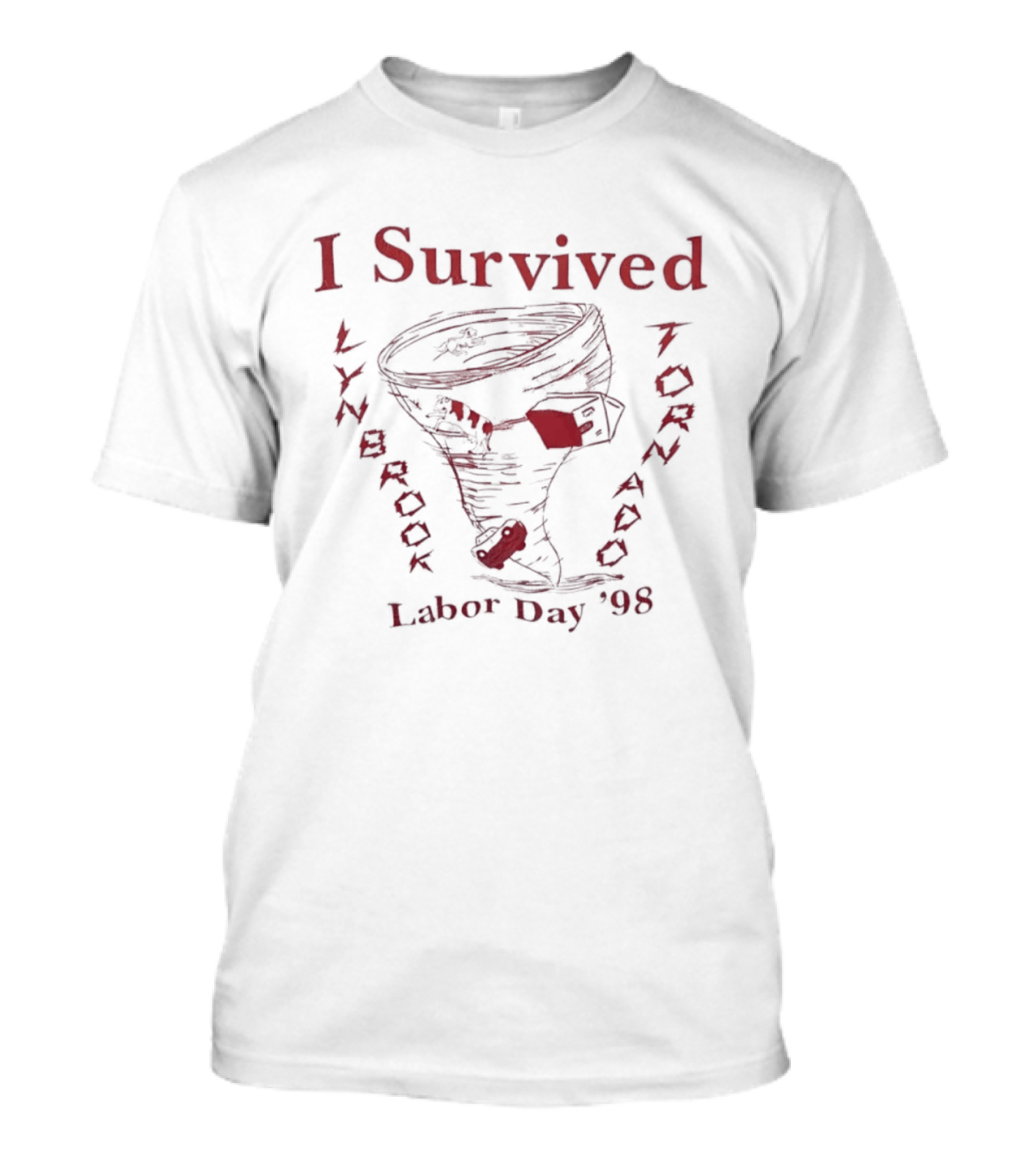 I Survived Lynbrook Tornado Labor Day '98 Vintage Tornado T-Shirt