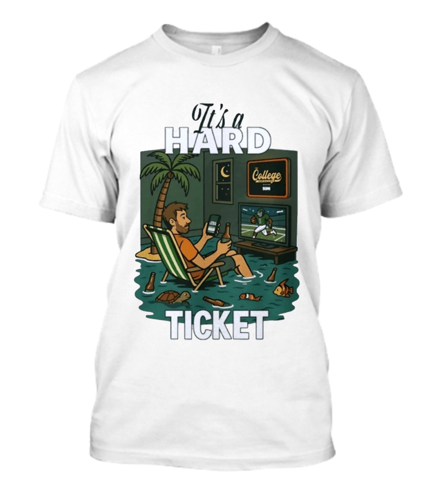 Hard Ticket College Experience SGPN Lifestyle Sports Fan Scene T-Shirt