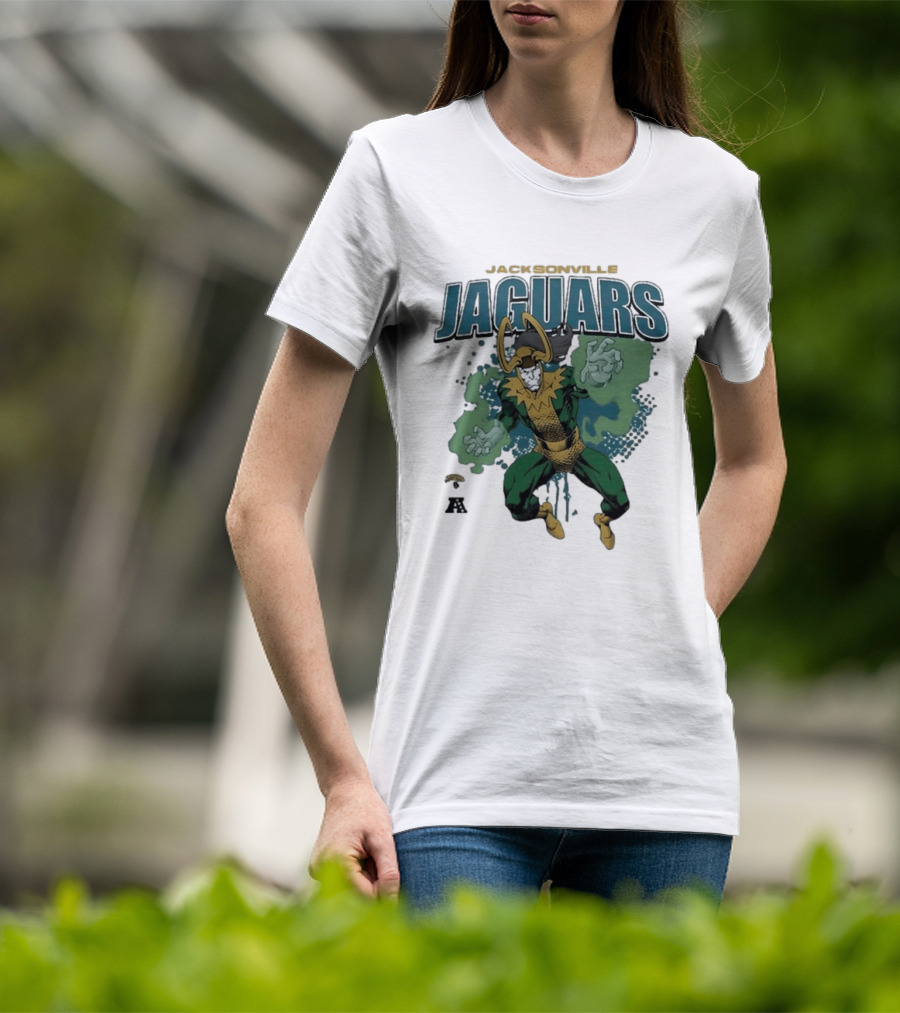 Jacksonville Jaguars Loki Marvel Crossover NFL Collaboration T-Shirt