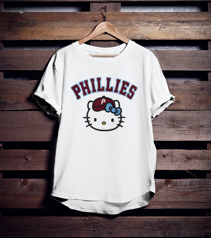 Phillies Hello Kitty Night 2026 Cardigan Hat Bow T-Shirt