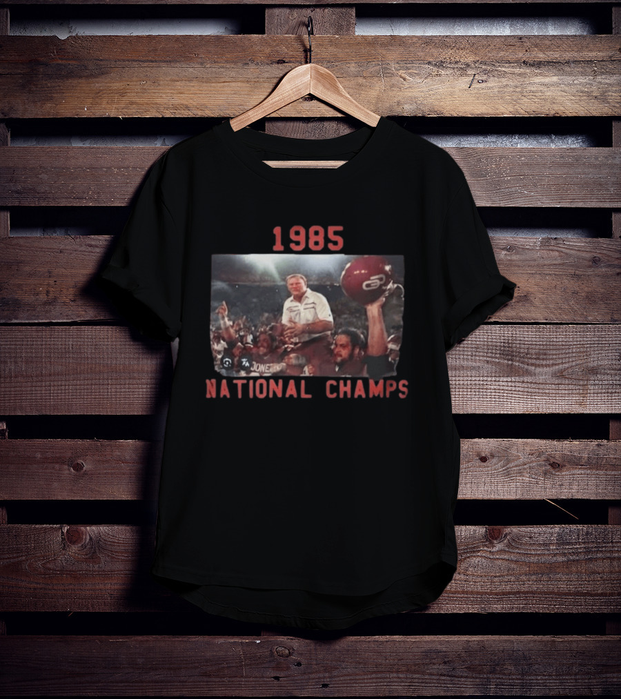 1985 National Champs Barry Switzer Tony Casillas Celebration T-Shirt