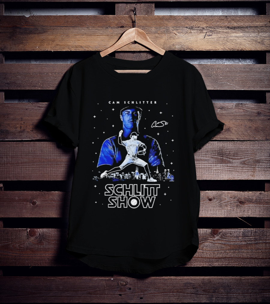Cam Schlittler Schlitt Show Baseball Pitcher Starry Blue T-Shirt