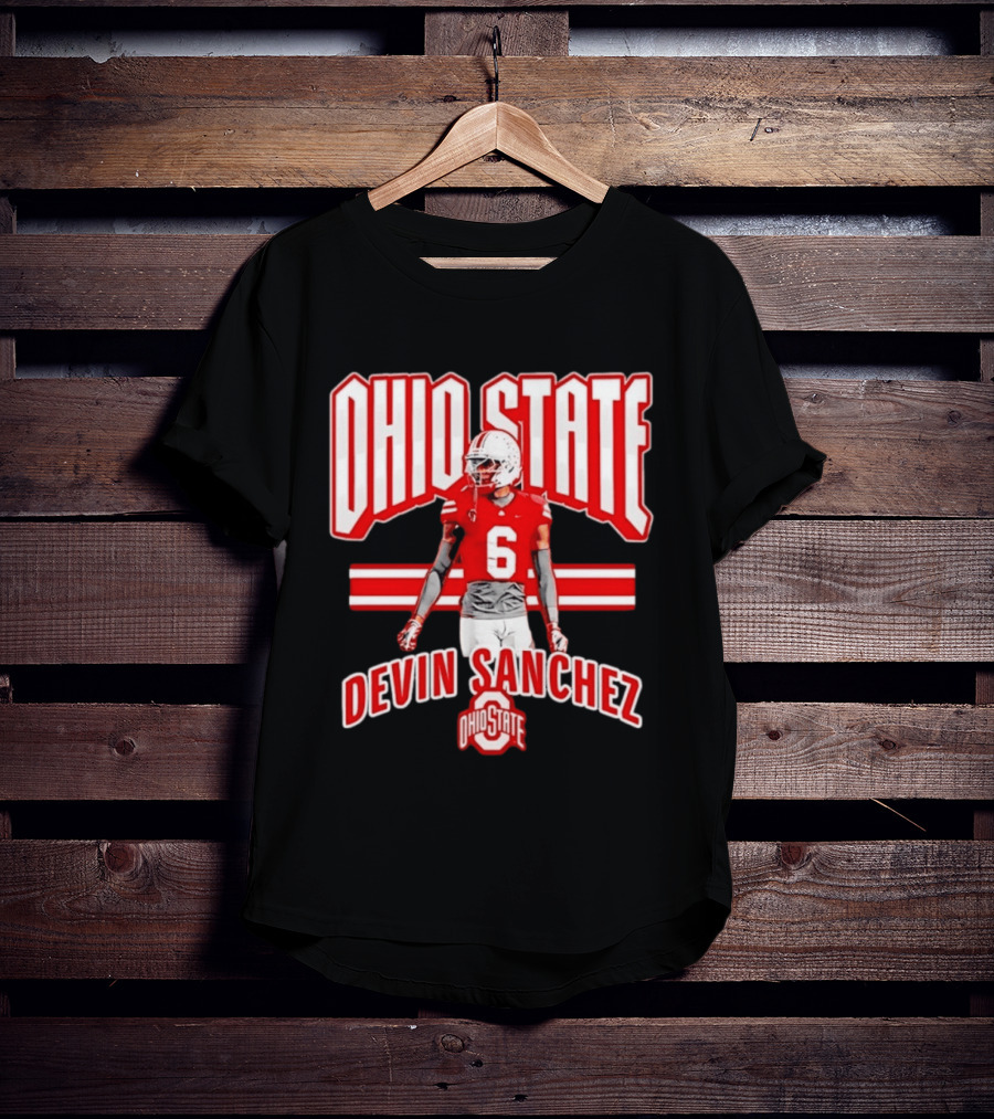 Ohio State Buckeyes Devin Sanchez Number 6 Fan T-Shirt