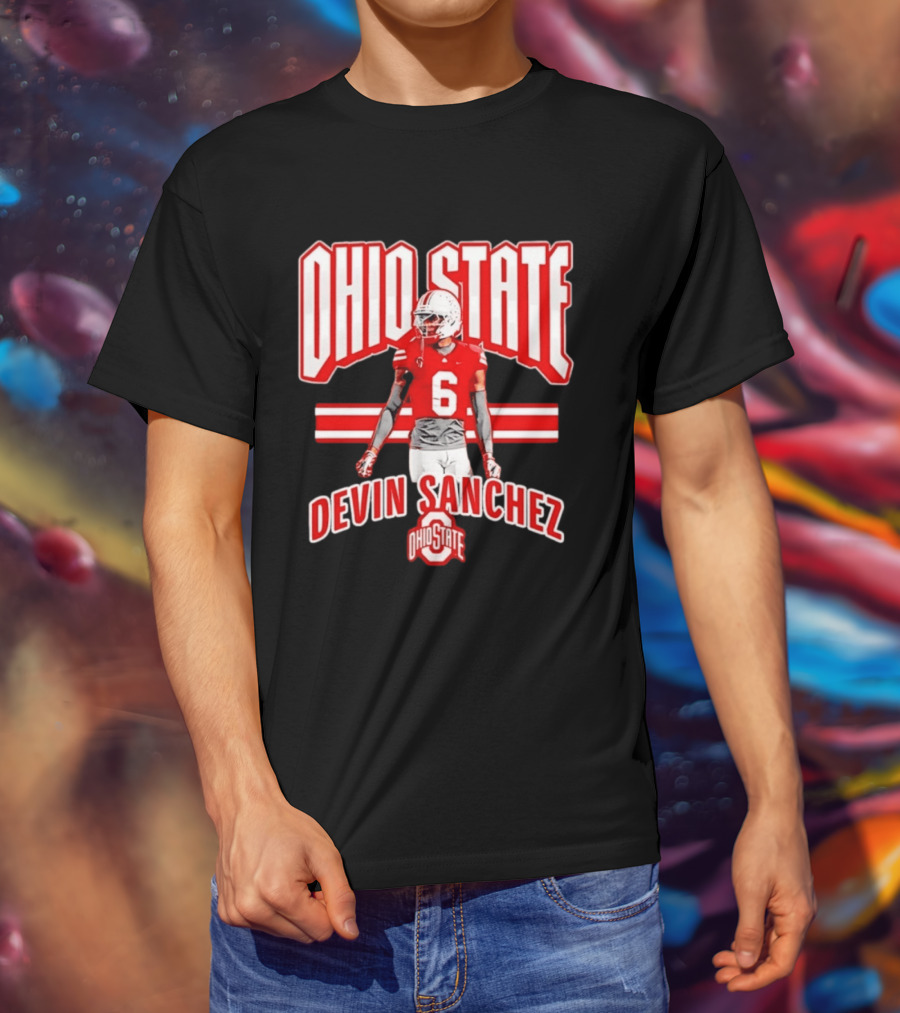 Ohio State Buckeyes Devin Sanchez Number 6 Fan T-Shirt