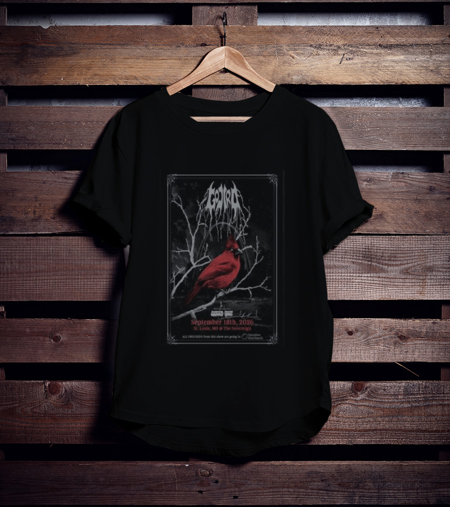 Gojira Live Concert St. Louis MO September 18 2026 Cardinal T-Shirt