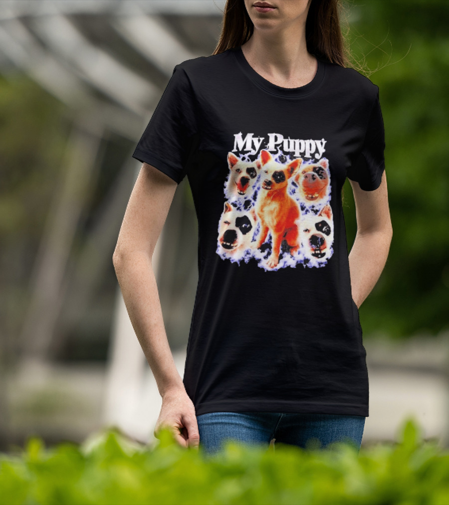 My Puppy Australian Cattle Dog Blue Heeler Faces T-Shirt