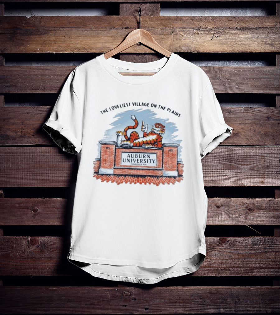 Auburn University Established 1856 The Loveliest Village On The Plains Tiger T-Shirt