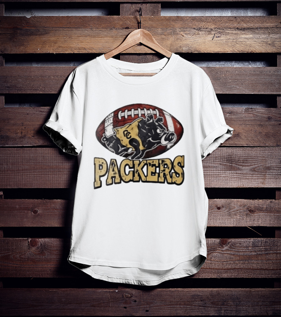 Colquitt County Packers Vintage Style Cartoon Boar Football T-Shirt