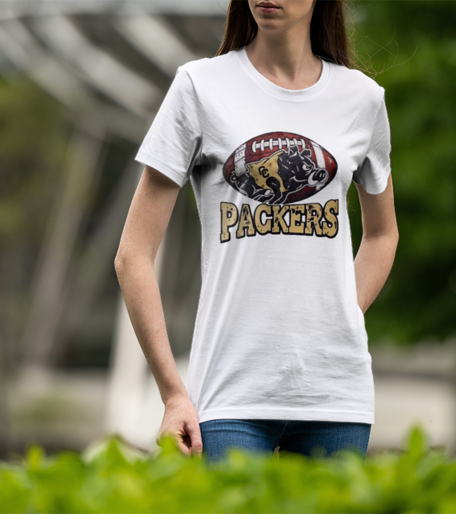 Colquitt County Packers Vintage Style Cartoon Boar Football T-Shirt