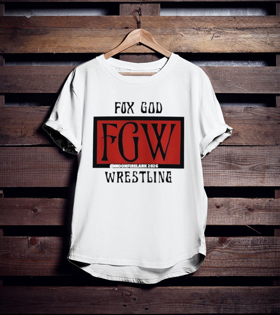 Fox God FGW Wrestling Moonfirelark 2025 Red T-Shirt