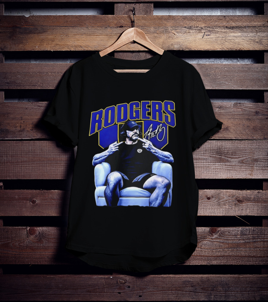 Rodgers Aaron Rodgers Signed Pittsburgh Steelers Quarterback Icon Armchair T-Shirt
