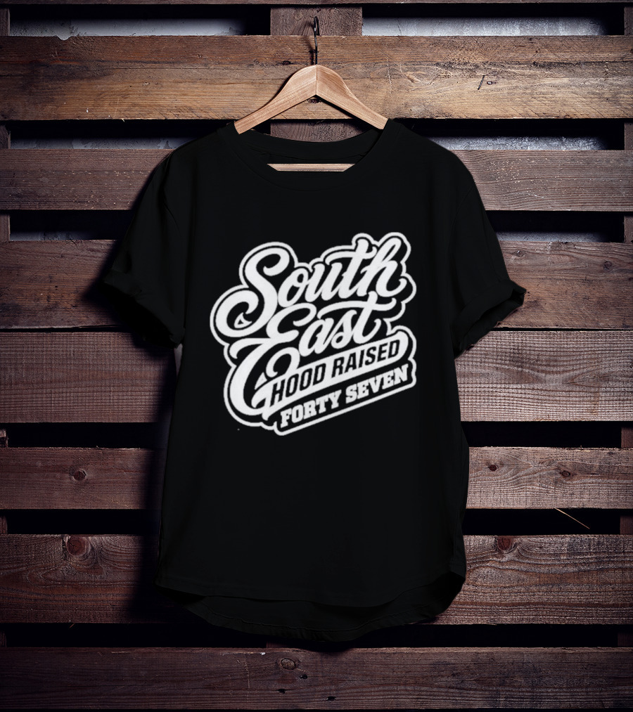 South East Hood Raised Forty Seven Streetwear Collection T-Shirt