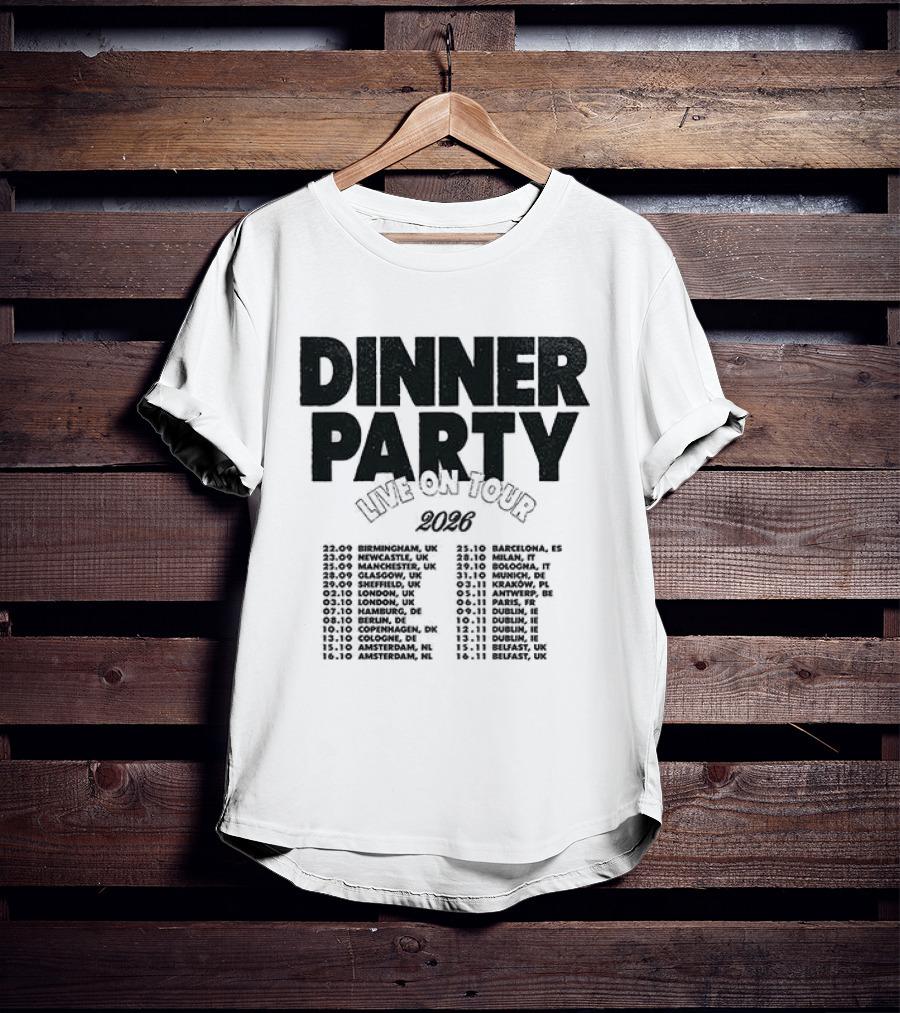 Niall Horan Dinner Party Live On Tour 2024 Dates Schedule T-Shirt