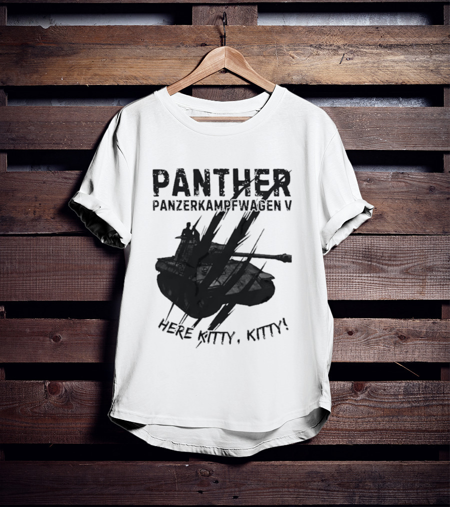 Panther Panzerkampfwagen V Here Kitty Kitty T-Shirt