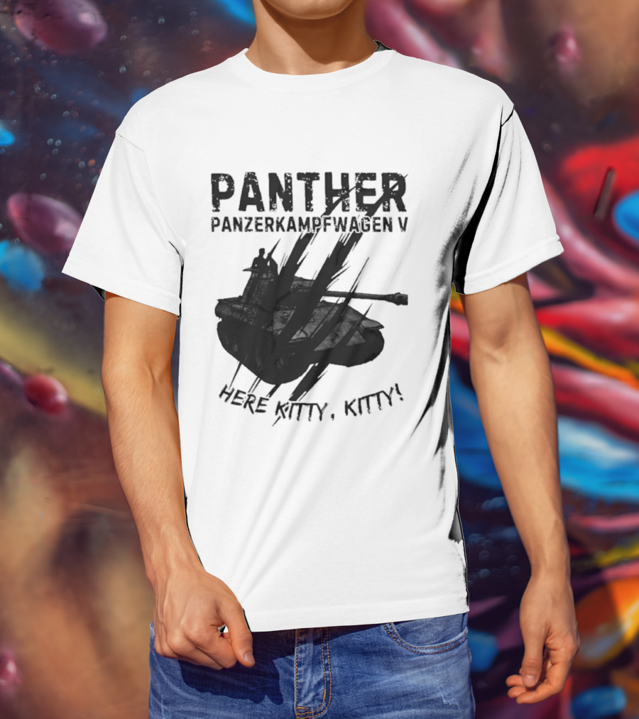 Panther Panzerkampfwagen V Here Kitty Kitty T-Shirt