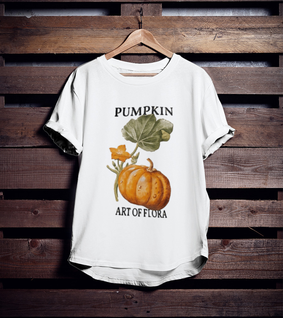 Pumpkin Art Of Flora Botanical T-Shirt