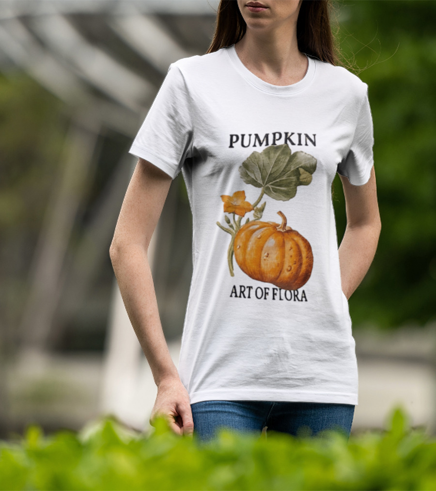 Pumpkin Art Of Flora Botanical T-Shirt