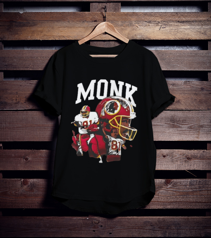 MONK Washington Redskins Bootleg Football Helmet Player Collage 81 T-Shirt