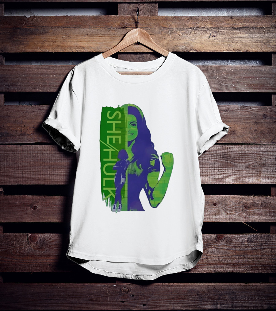 She Hulk Marvel Superhero Jennifer Walters Comic Style Heroic Pose T-Shirt