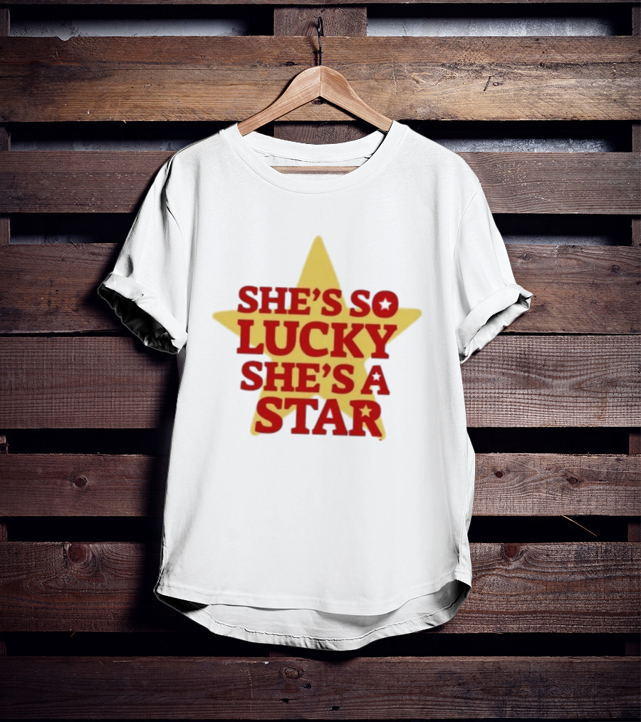 She's So Lucky She's A Star Yellow Star T-Shirt