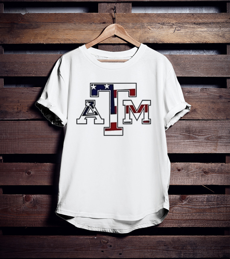 Texas A&M Football USA Flag Salute To Service T-Shirt