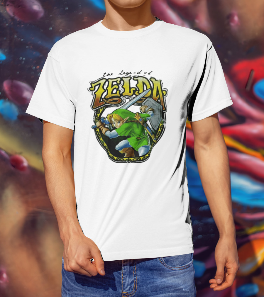 The Legend Of Zelda Link With Sword And Shield T-Shirt