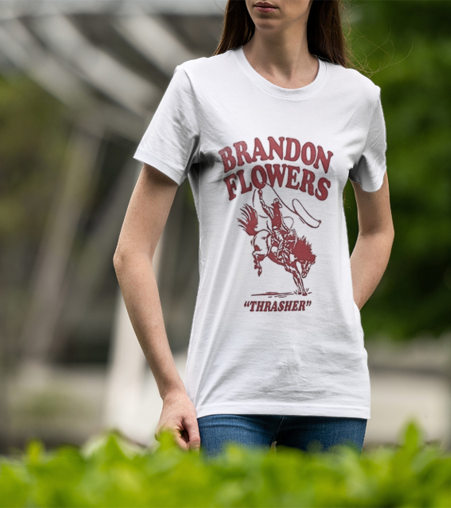 Brandon Flowers Thrasher Tour Dates Schedule Cowboy T-Shirt