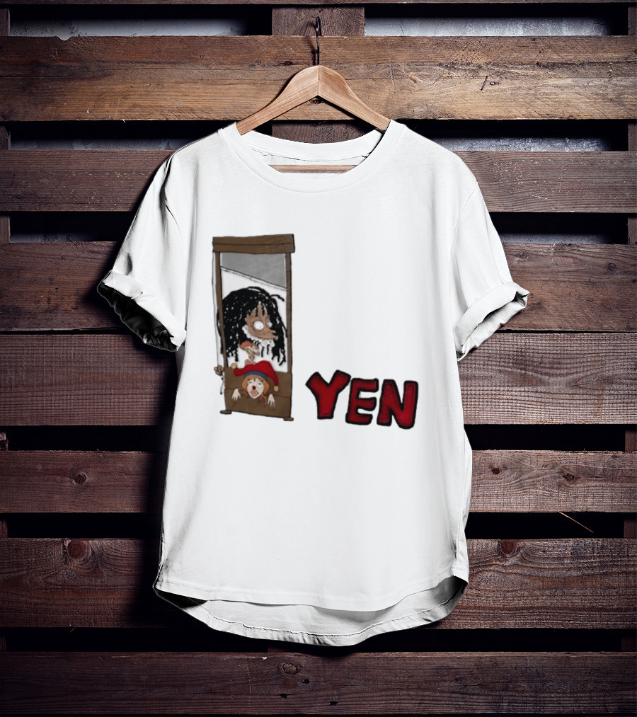 Yen Guillotine Clown Head Cartoon T-Shirt