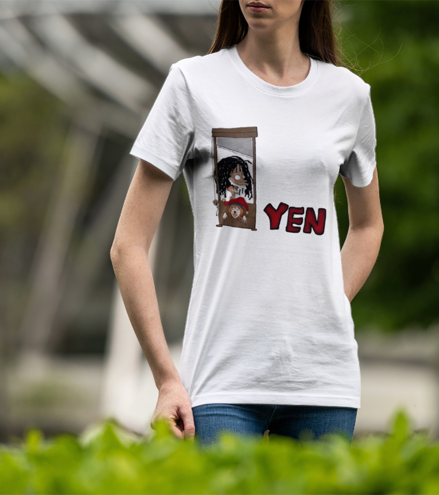 Yen Guillotine Clown Head Cartoon T-Shirt